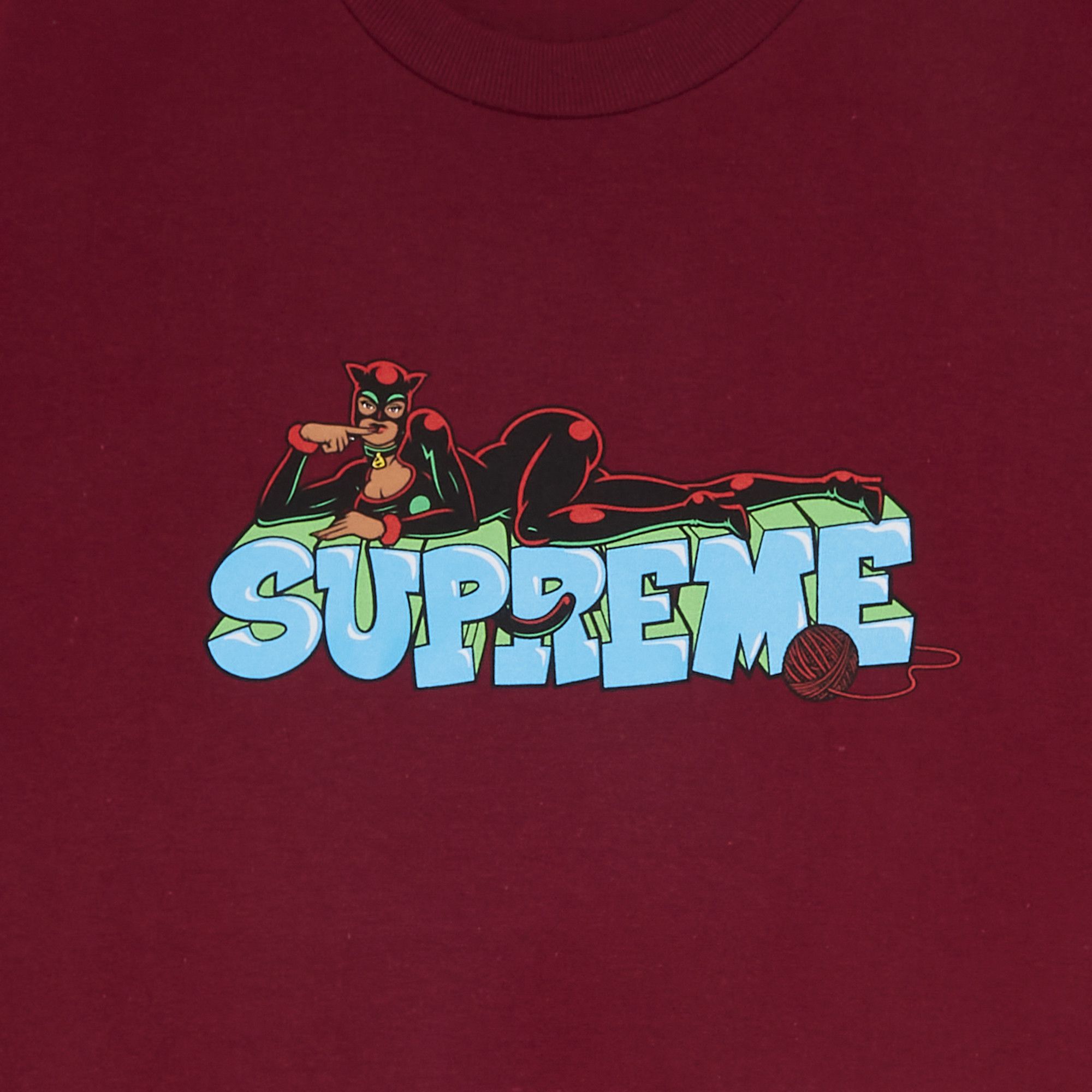 Tシャツ・カットソー Supreme Catwoman T-Shirt Cardinal Supreme Catwoman Tee Black Men's - FW22 - US