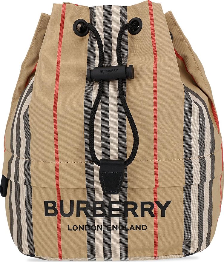 Burberry Icon Stripe Drawcord Pouch 'Archive Beige'