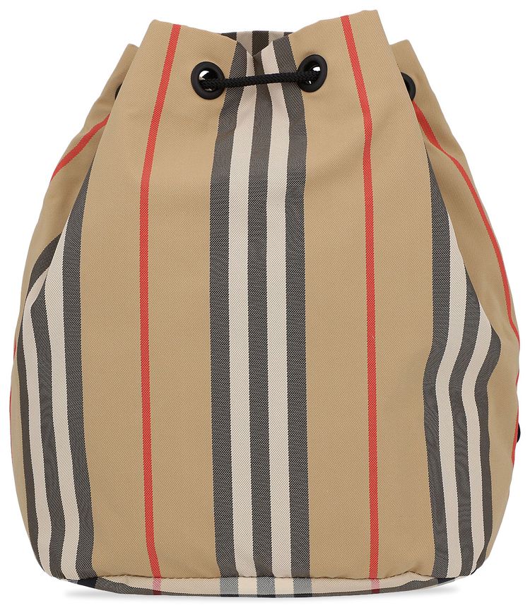 Burberry Icon Stripe Drawcord Pouch Archive Beige