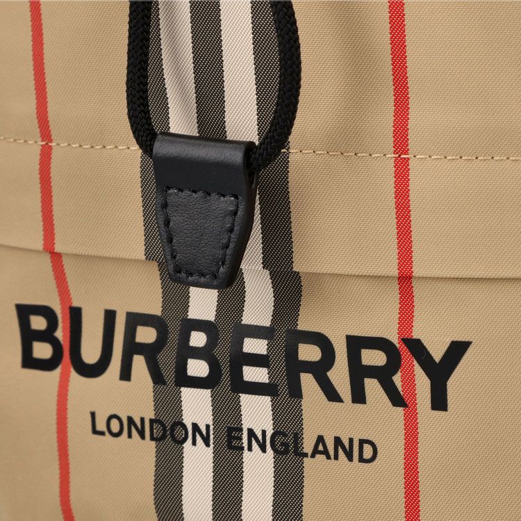 Burberry Icon Stripe Drawcord Pouch Archive Beige