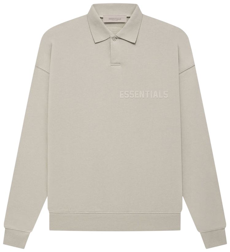 Fear of God Essentials Long Sleeve Polo Smoke