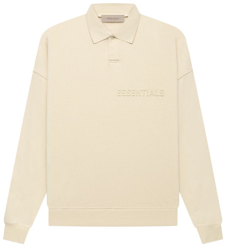 Fear of God Essentials Long Sleeve Polo Egg Shell