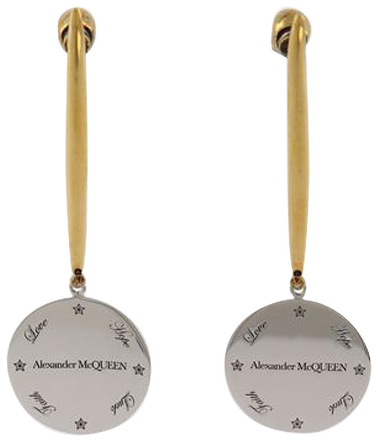 Alexander McQueen Medallion Stick Earrings Multicolor
