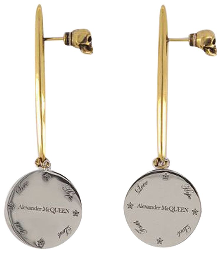 Alexander McQueen Medallion Stick Earrings Multicolor