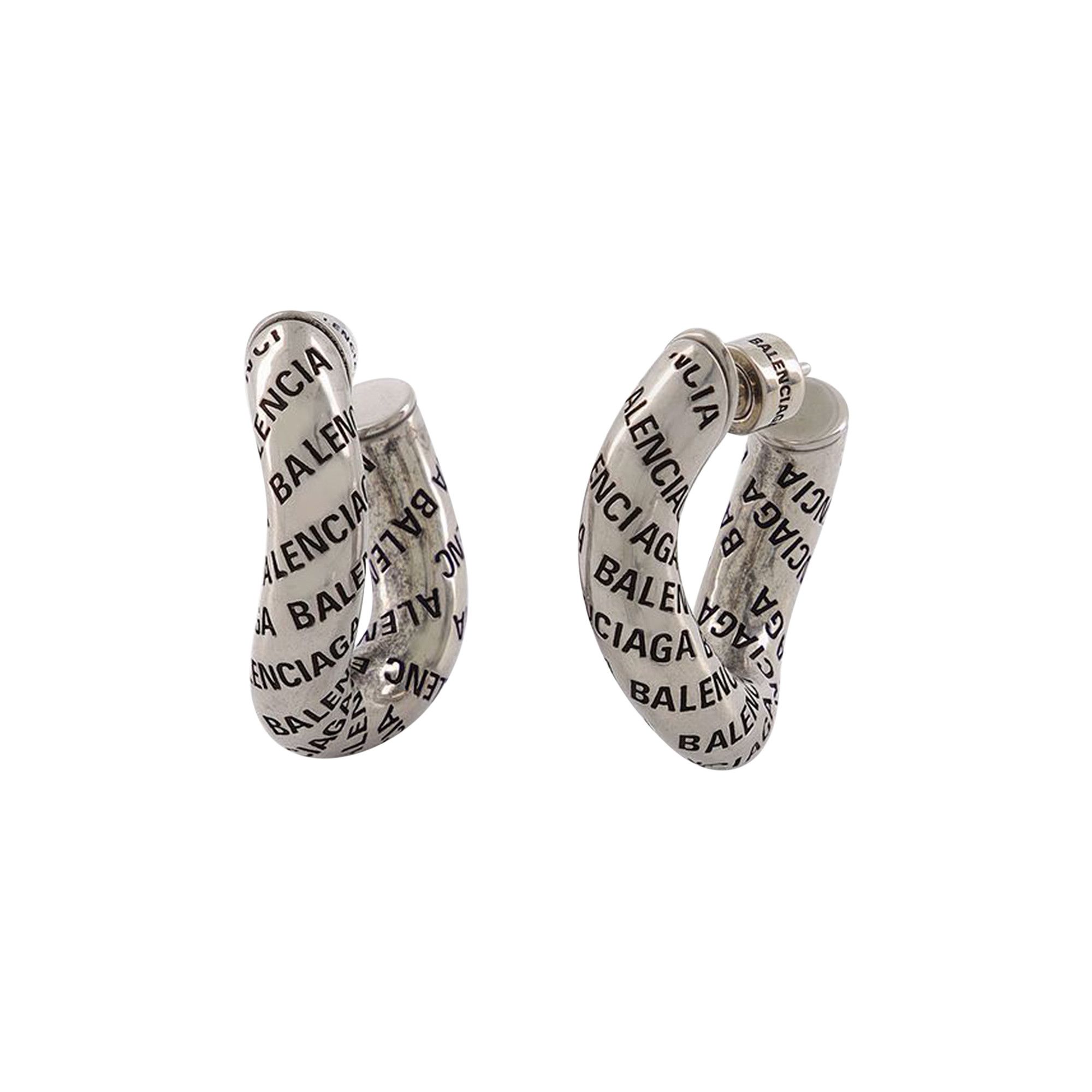 Buy Balenciaga Logo Earrings 'Silver' - 700191 TZ99I 0911 | GOAT