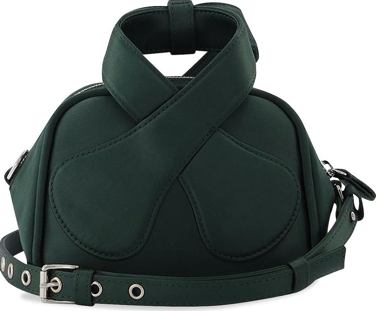 Courreges Loop Baguette Bag Satin Green