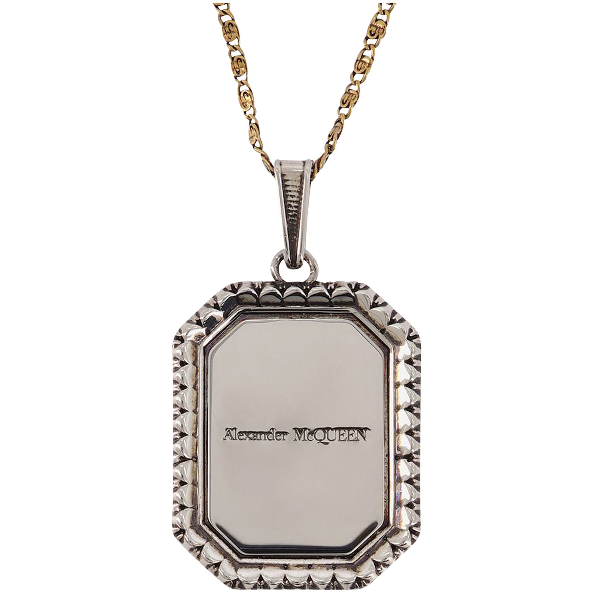 最新のデザイン Buy 'Gold Necklace Pendant Engraved Logo McQueen Alexander アクセサリー
