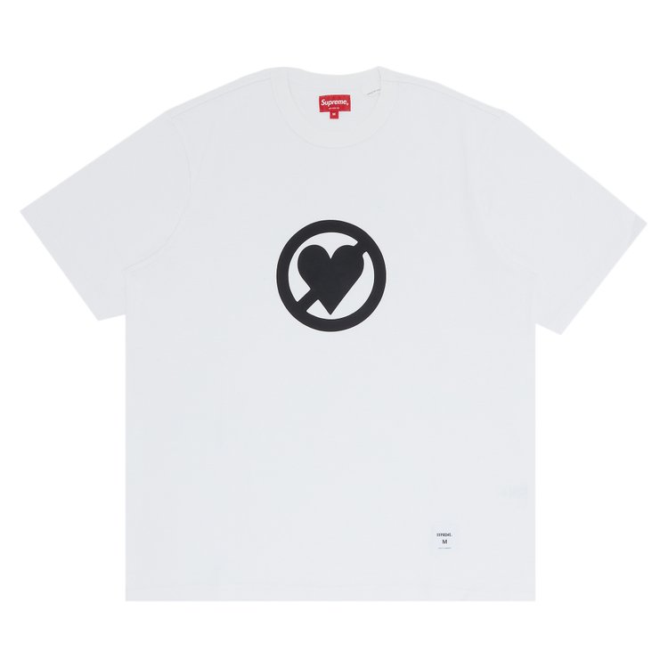 Supreme No Love Short Sleeve Top White