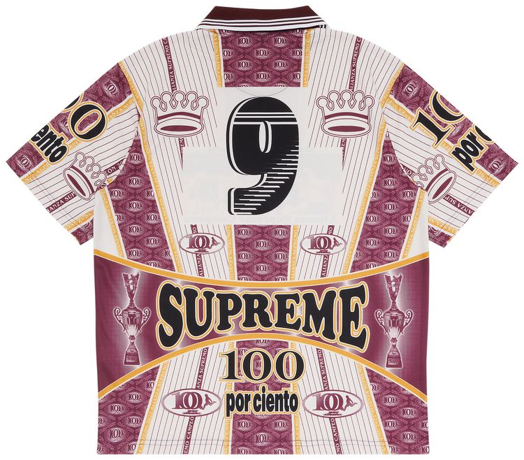Supreme Por Ciento Soccer Jersey Burgundy