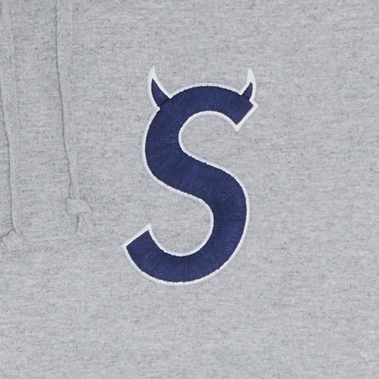 Supreme S Logo Hooded Sweatshirt Heather Grey