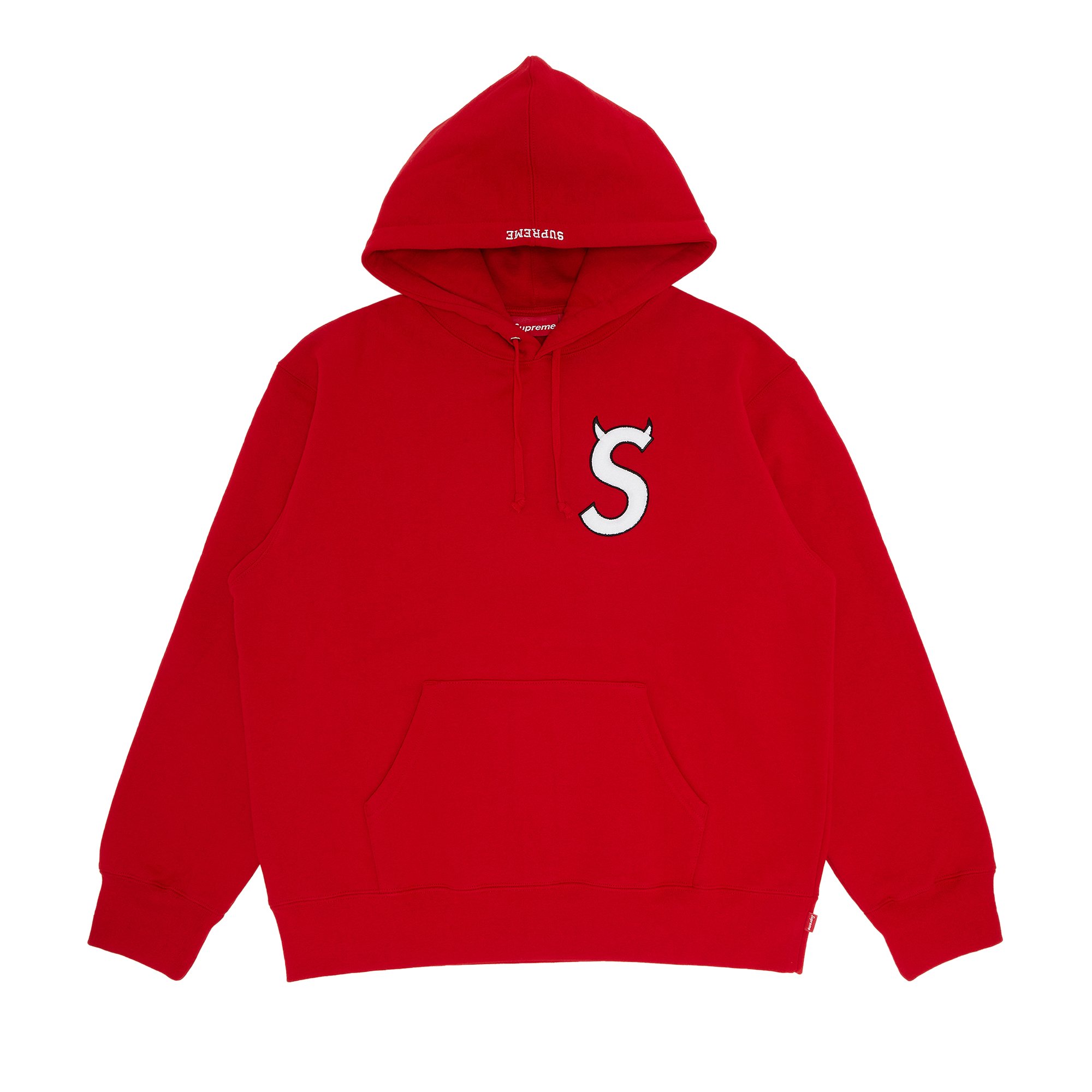 Supreme S Logo Hooded Sweatshirt 'Red'