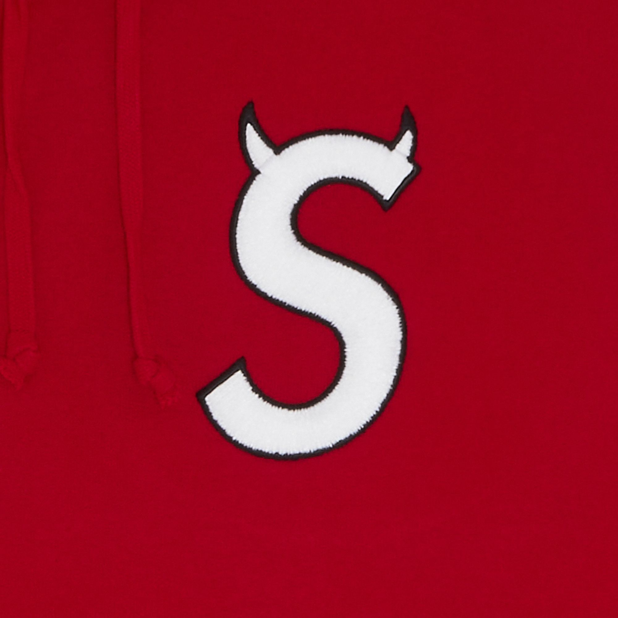 Supreme s logo hoodie red top