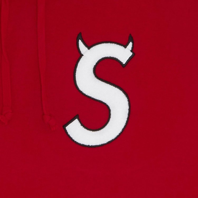 Supreme S Logo Hooded Sweatshirt Red