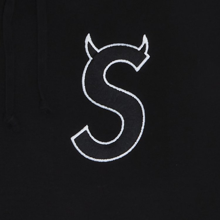 Supreme S Logo Hooded Sweatshirt Black