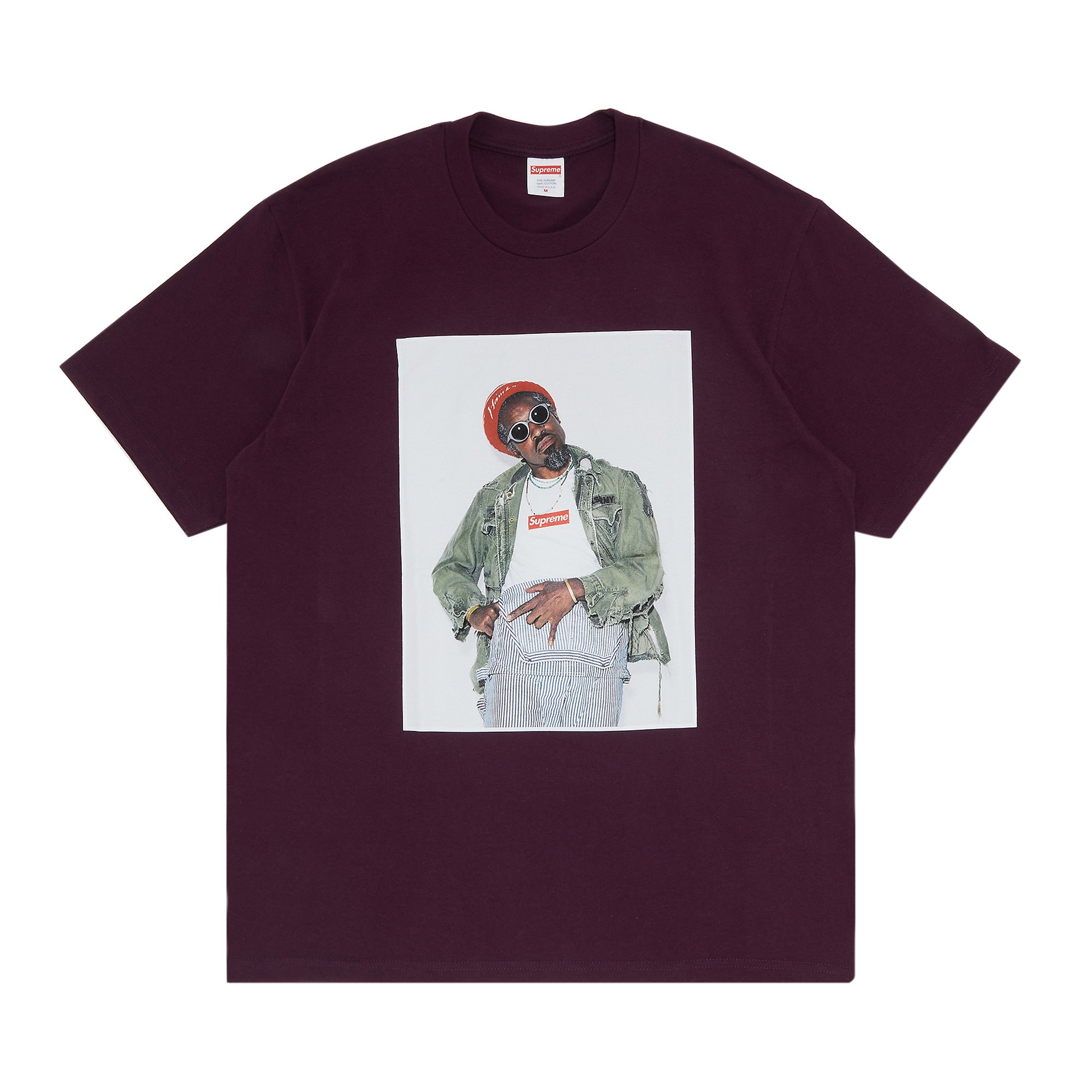 Buy Supreme André 3000 Tee 'Eggplant' - FW22T51 EGGPLANT | GOAT