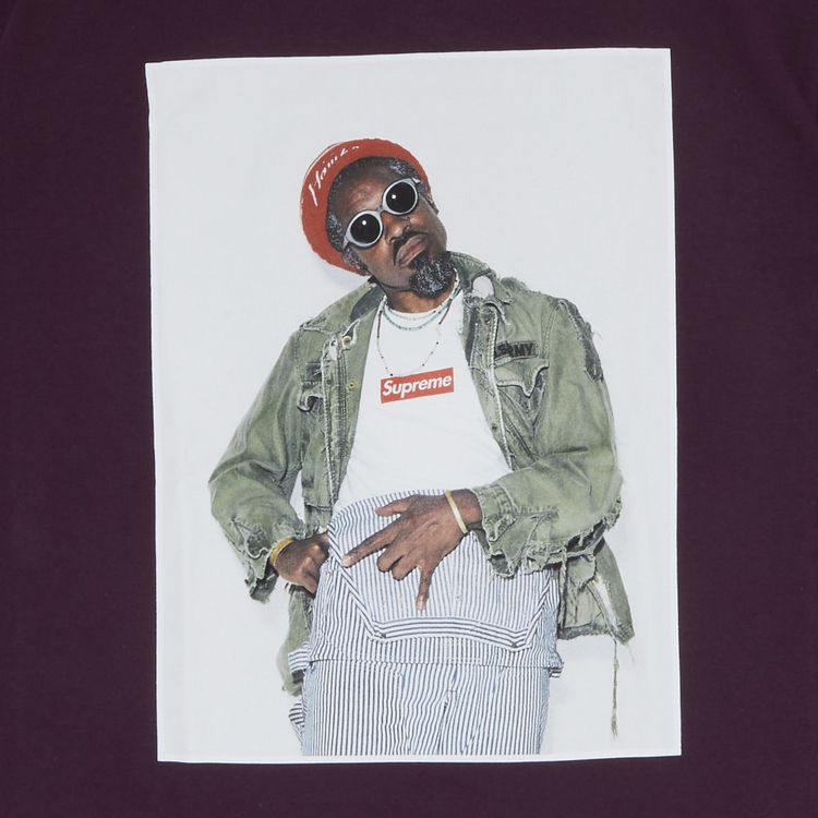 Supreme Andre 3000 Tee Eggplant