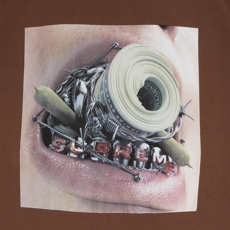 Supreme Braces Tee Brown