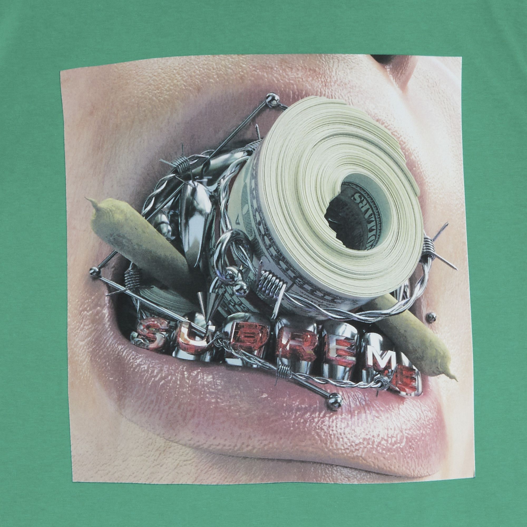 Buy Supreme Braces Tee 'Green' - FW22T40 GREEN | GOAT