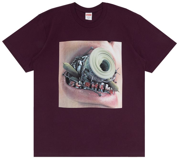 Supreme Braces Tee Eggplant