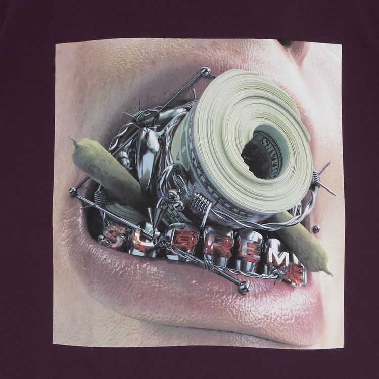 Supreme Braces Tee Eggplant