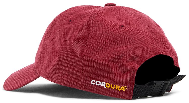 Supreme Brushed Cordura Small Box 6 Panel Burgundy