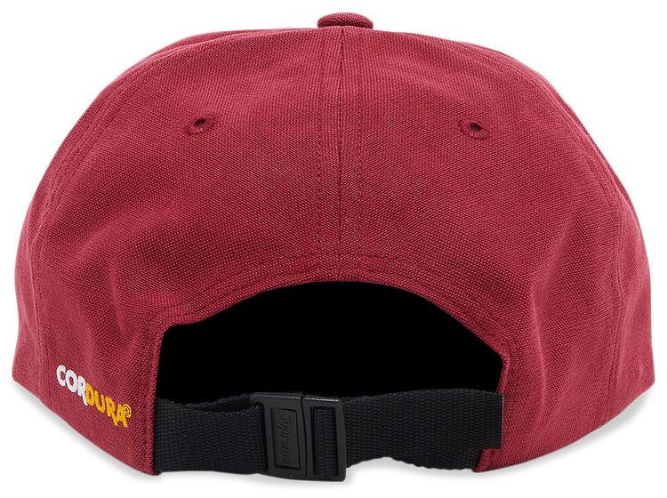 Supreme Brushed Cordura Small Box 6 Panel Burgundy