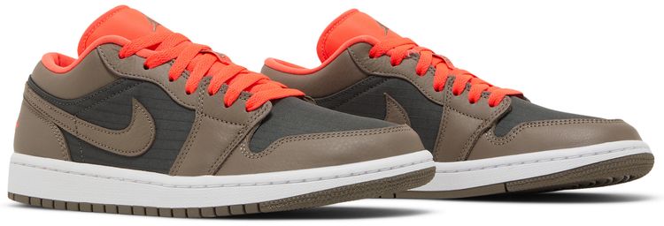 Wmns Air Jordan 1 Low SE Black Olive Bright Crimson