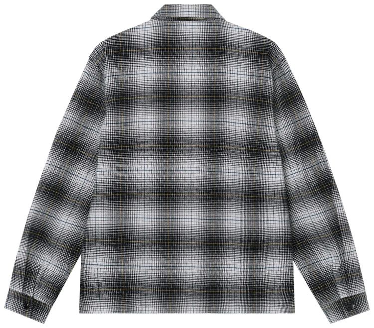 Stussy Paul Shadow Plaid Zip Shirt Black