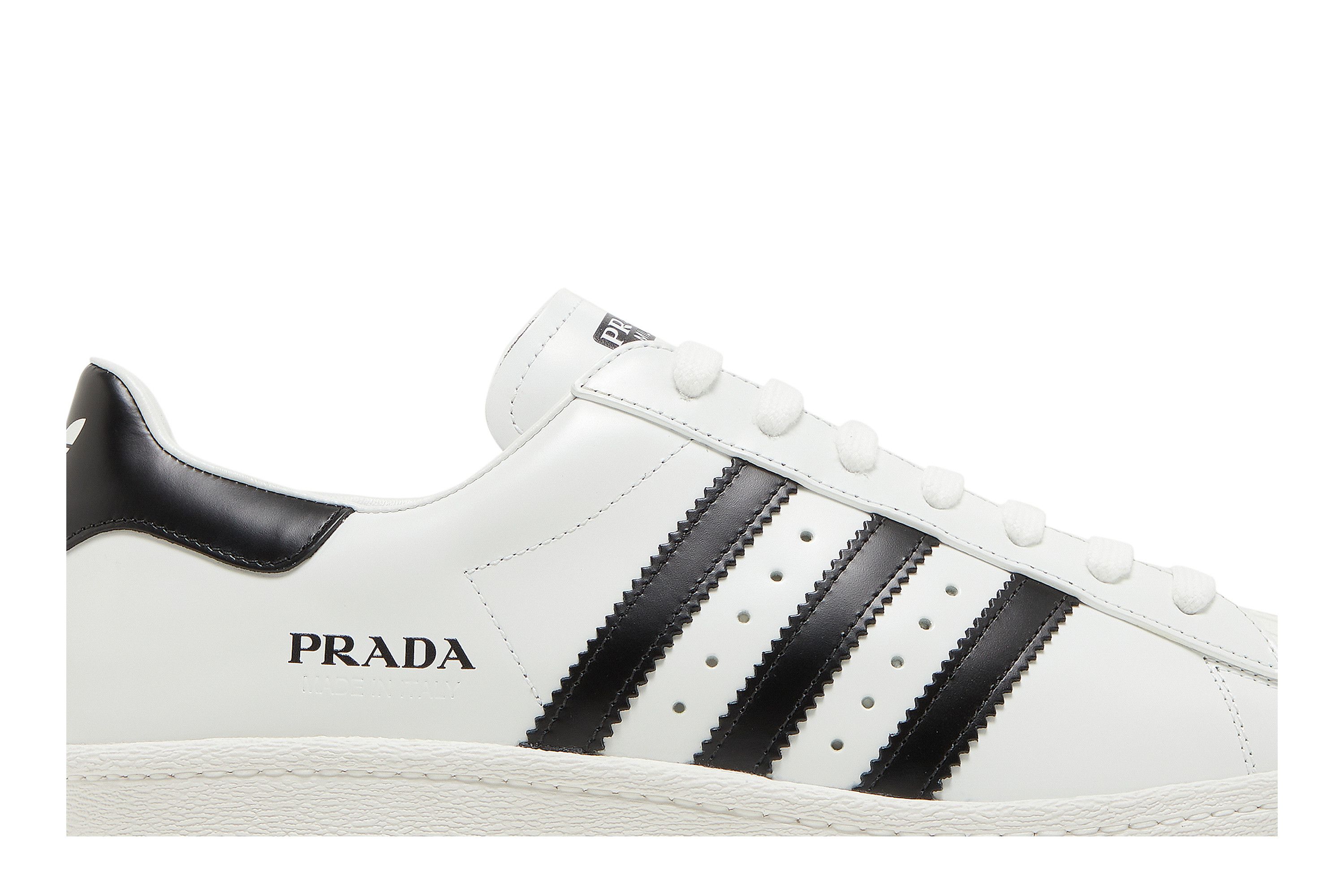 スニーカー Adidas x Prada Superstar White Black Prada x adidas Superstar Core White Black FW6680 Men's Size