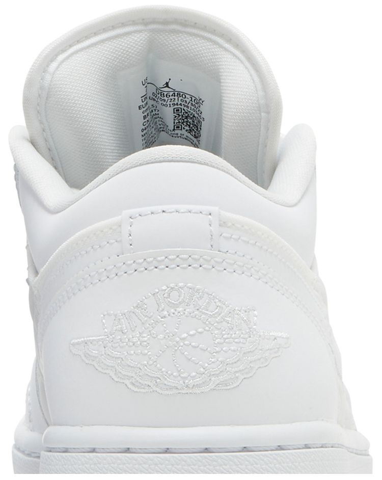 Wmns Air Jordan 1 Low Triple White Quilted