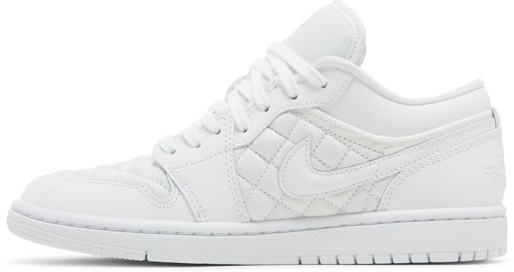 Wmns Air Jordan 1 Low Triple White Quilted