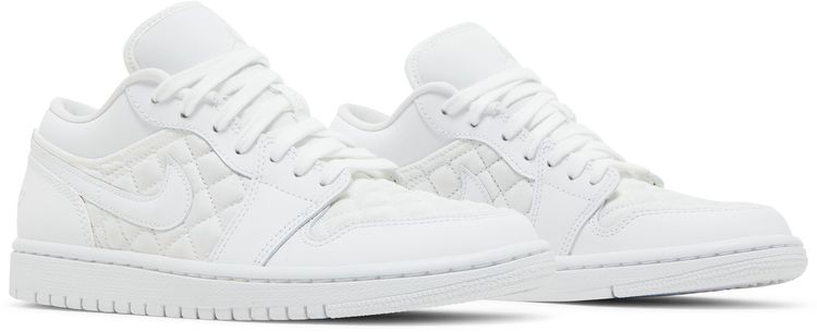 Wmns Air Jordan 1 Low Triple White Quilted