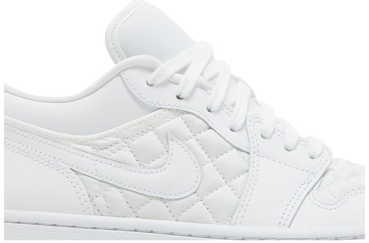 Wmns Air Jordan 1 Low Triple White Quilted