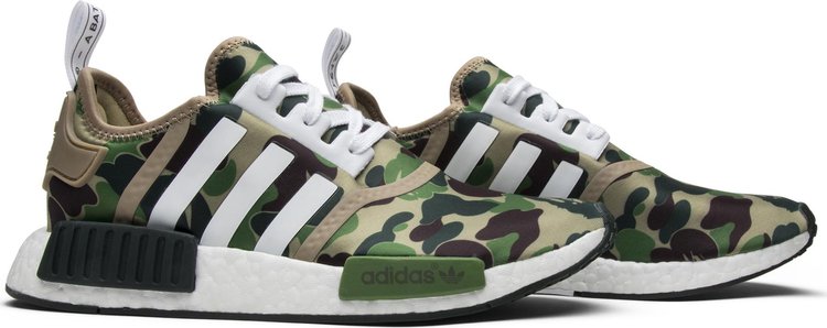 A Bathing Ape x NMD R1 Olive Camo