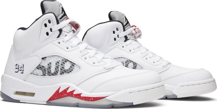 Supreme x Air Jordan 5 Retro White