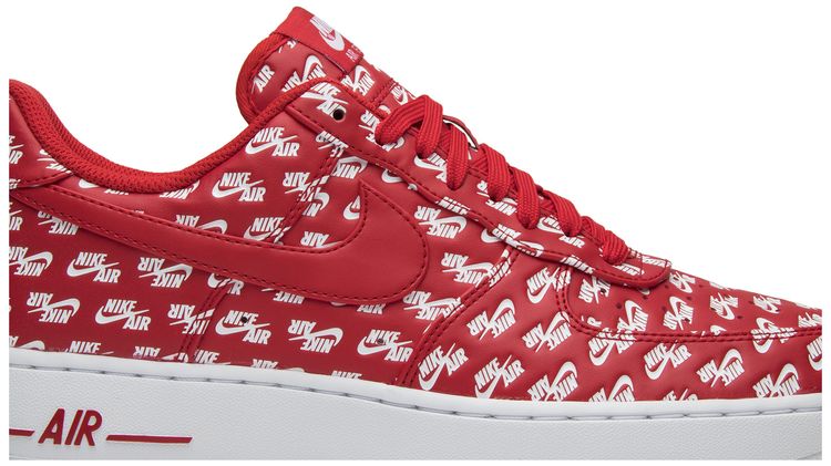 Nike Air Force 1 Low 07 QS All Over Logo Red