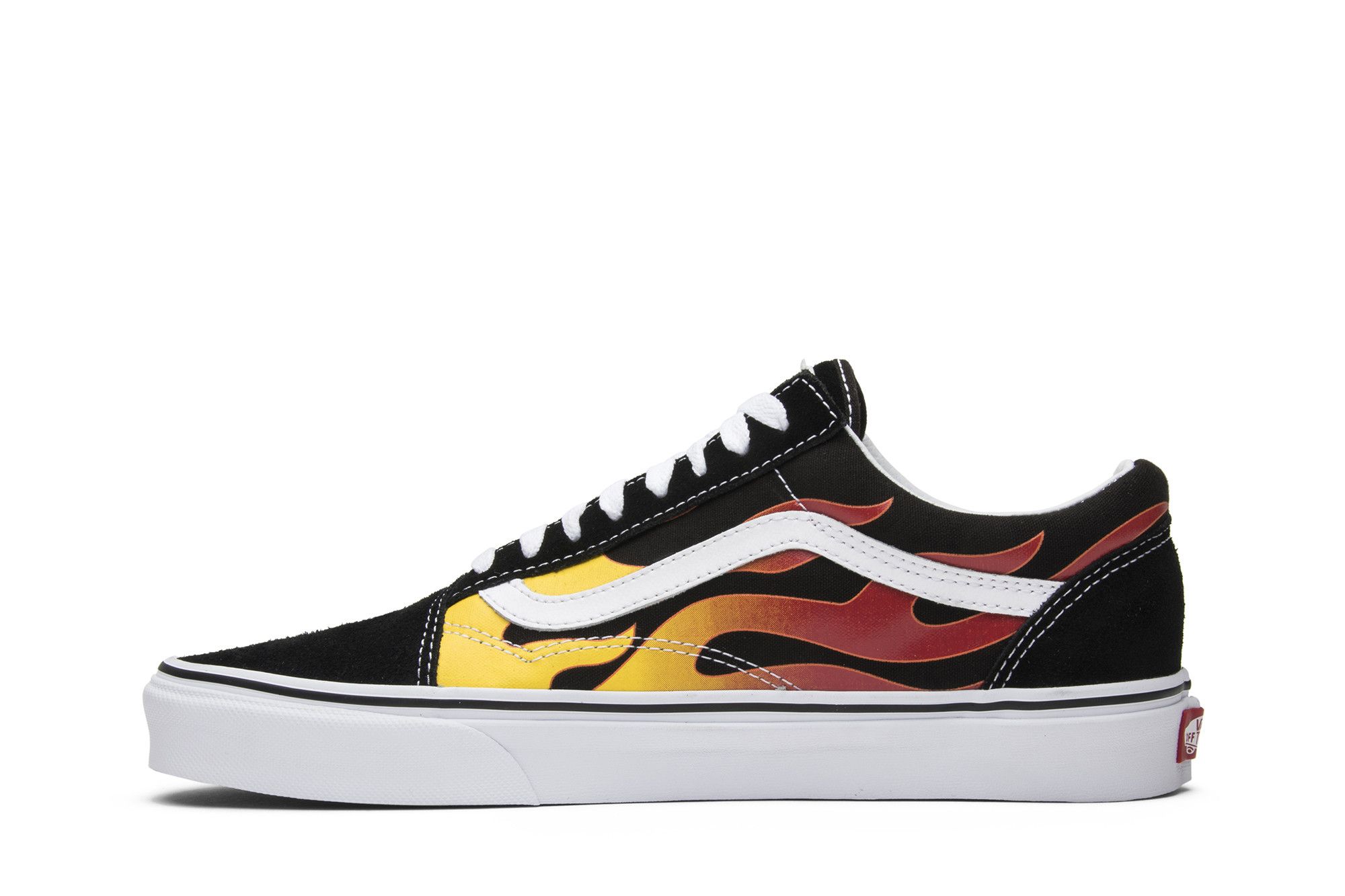 Low top vans with flames discount