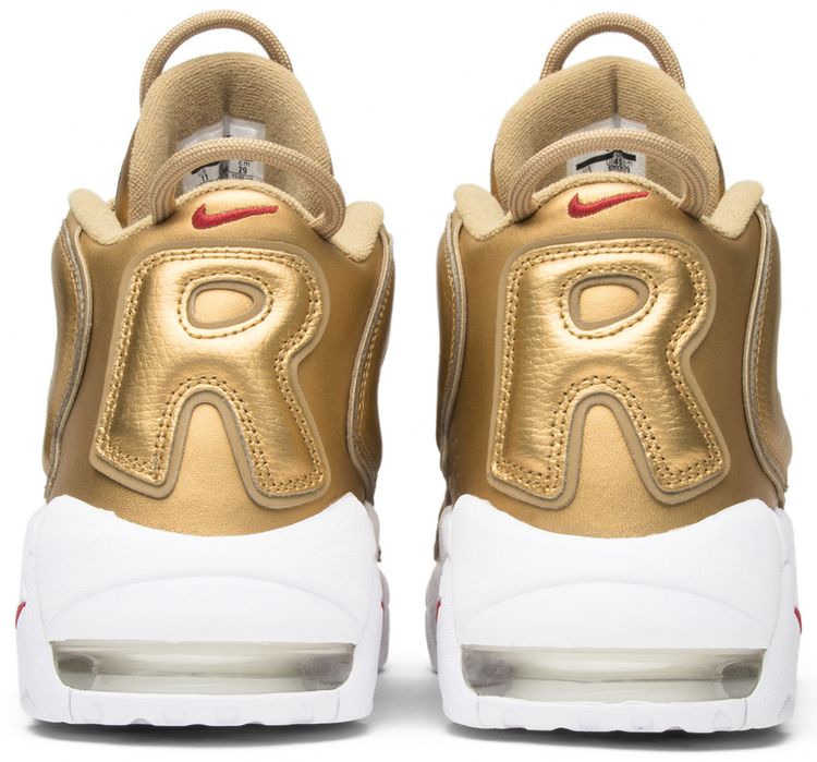 Supreme x Air More Uptempo Metallic Gold