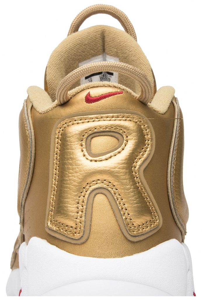 Supreme x Air More Uptempo Metallic Gold