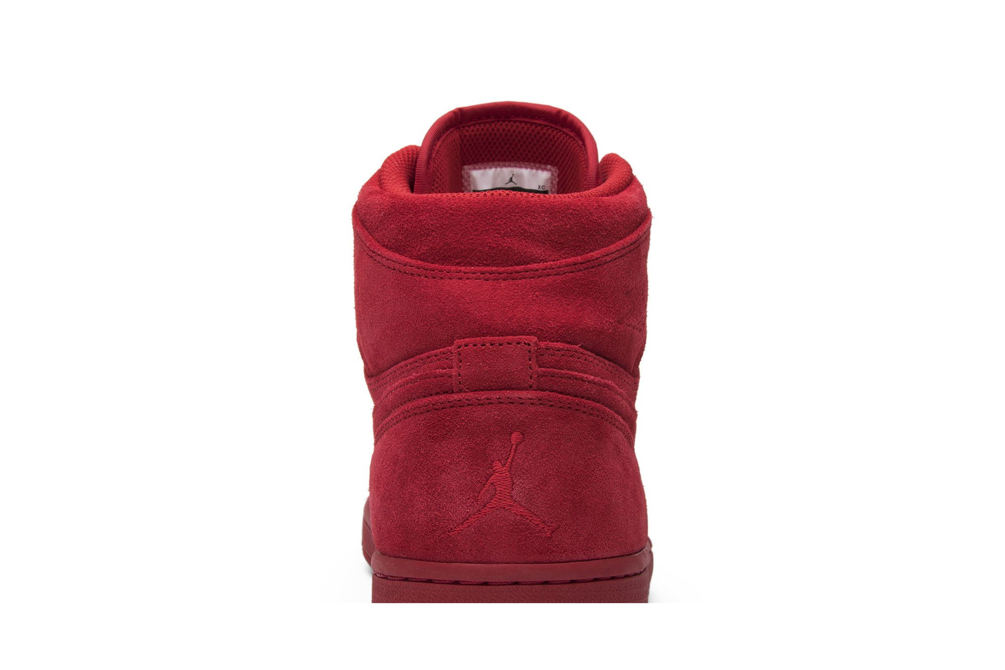 Red suede jordan 1 shop
