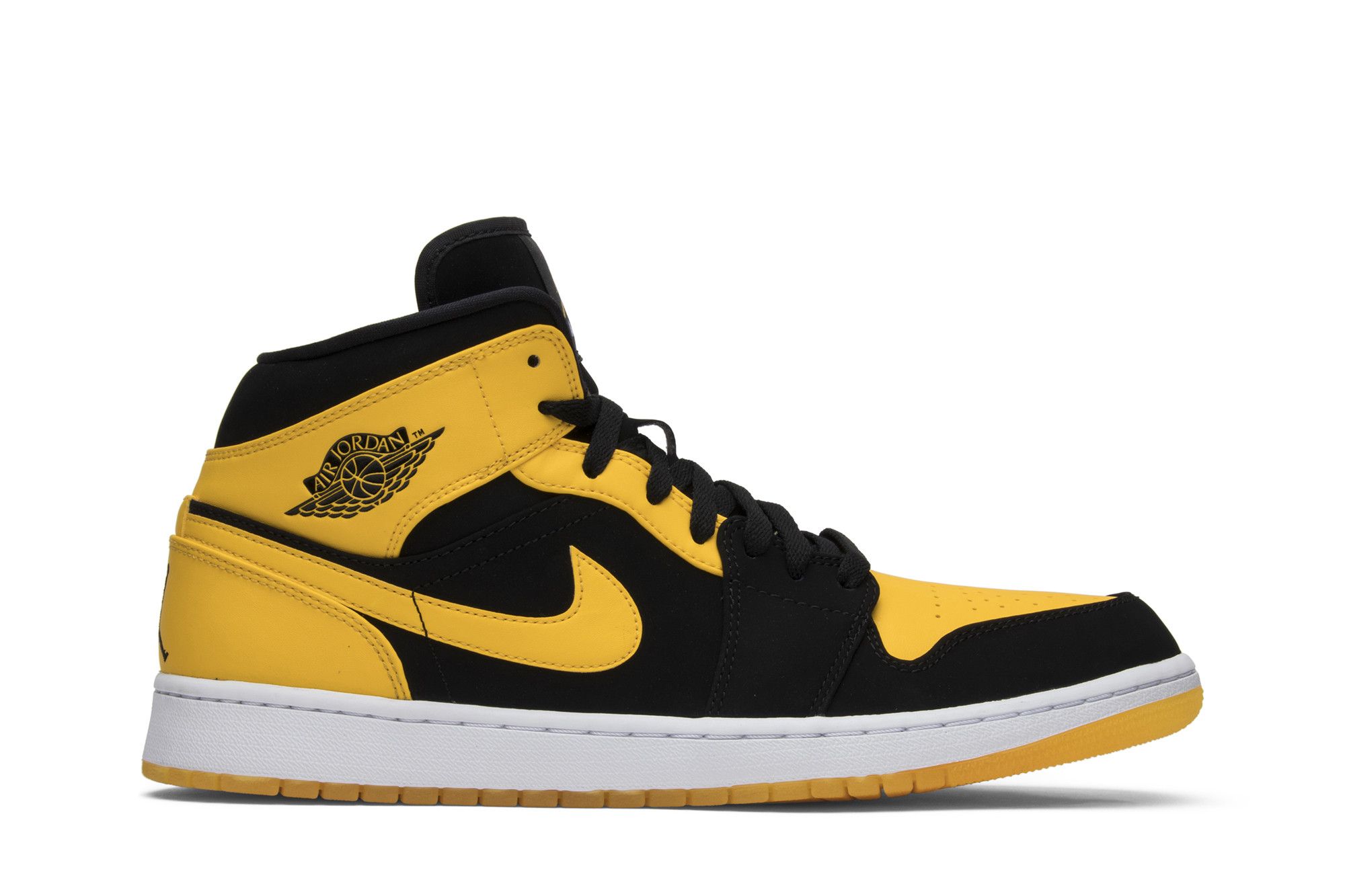 black yellow jordan 1s