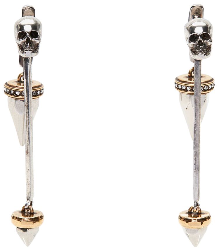 Alexander McQueen Punk Stud Earrings Crystal