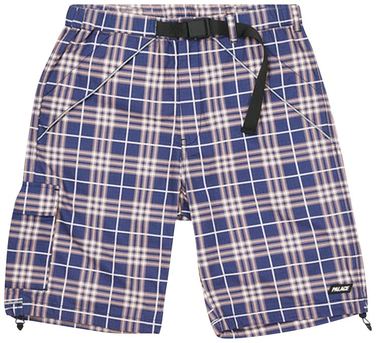 Palace Deflector Shorts Navy Check