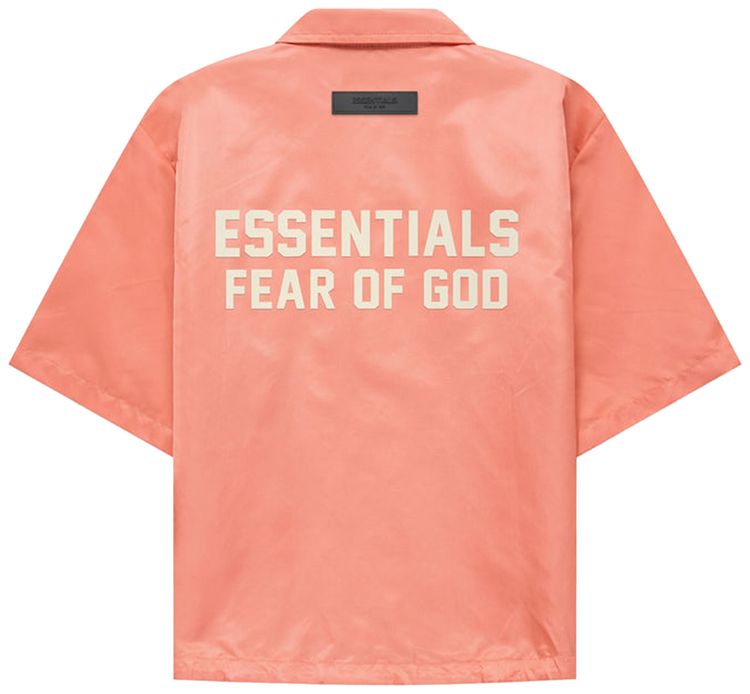 Fear of God Essentials Short Sleeve Nylon Shirt Coral