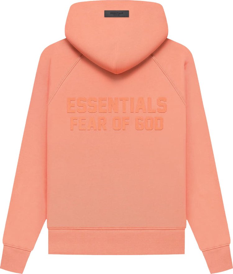 Fear of God Essentials Full Zip Hoodie Coral