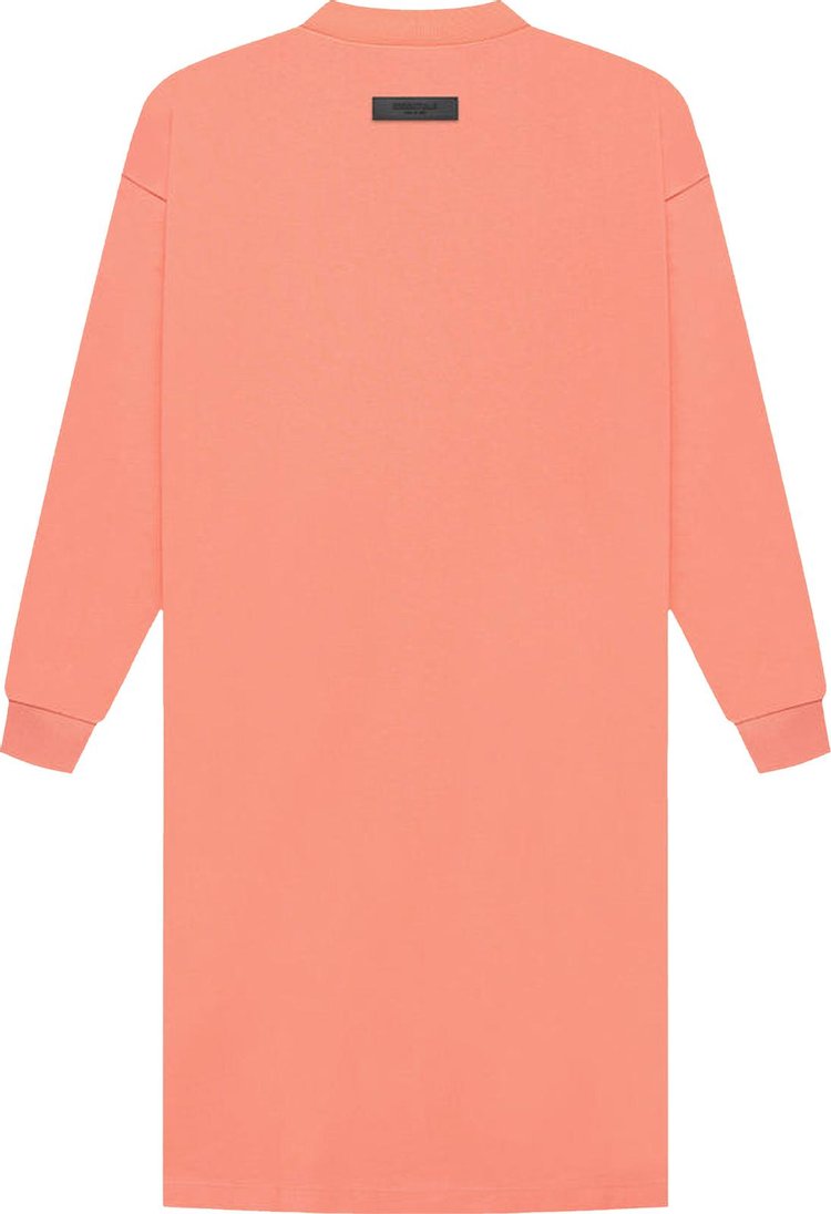 Fear of God Essentials Long Sleeve Tee Dress Coral