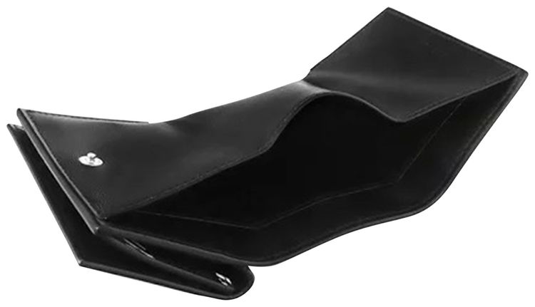 Balenciaga Scribble Calf Leather Cardholder Wallet Black