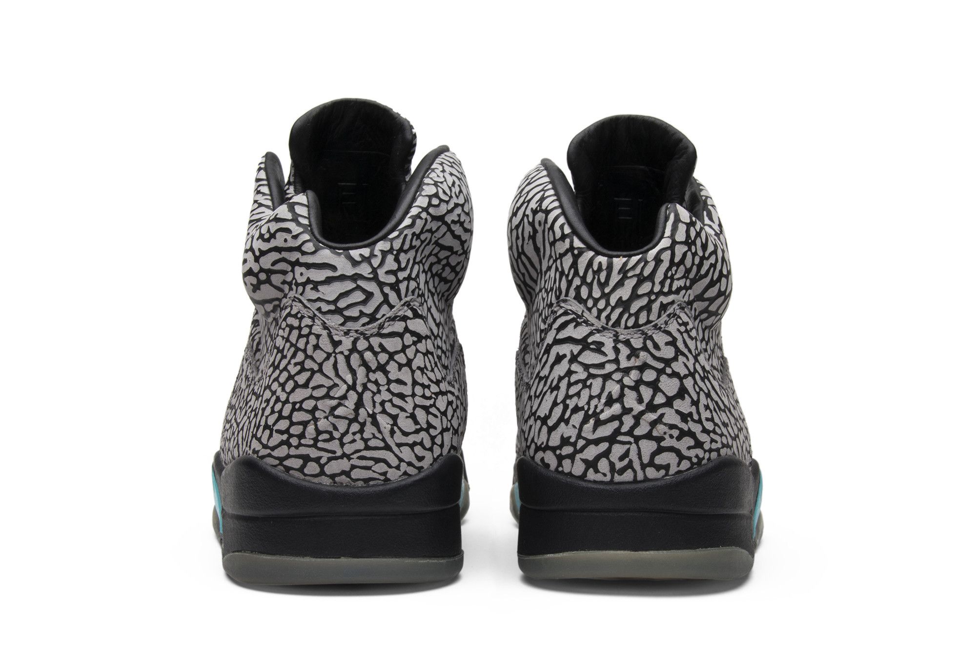 Jordan 5 elephant print black top