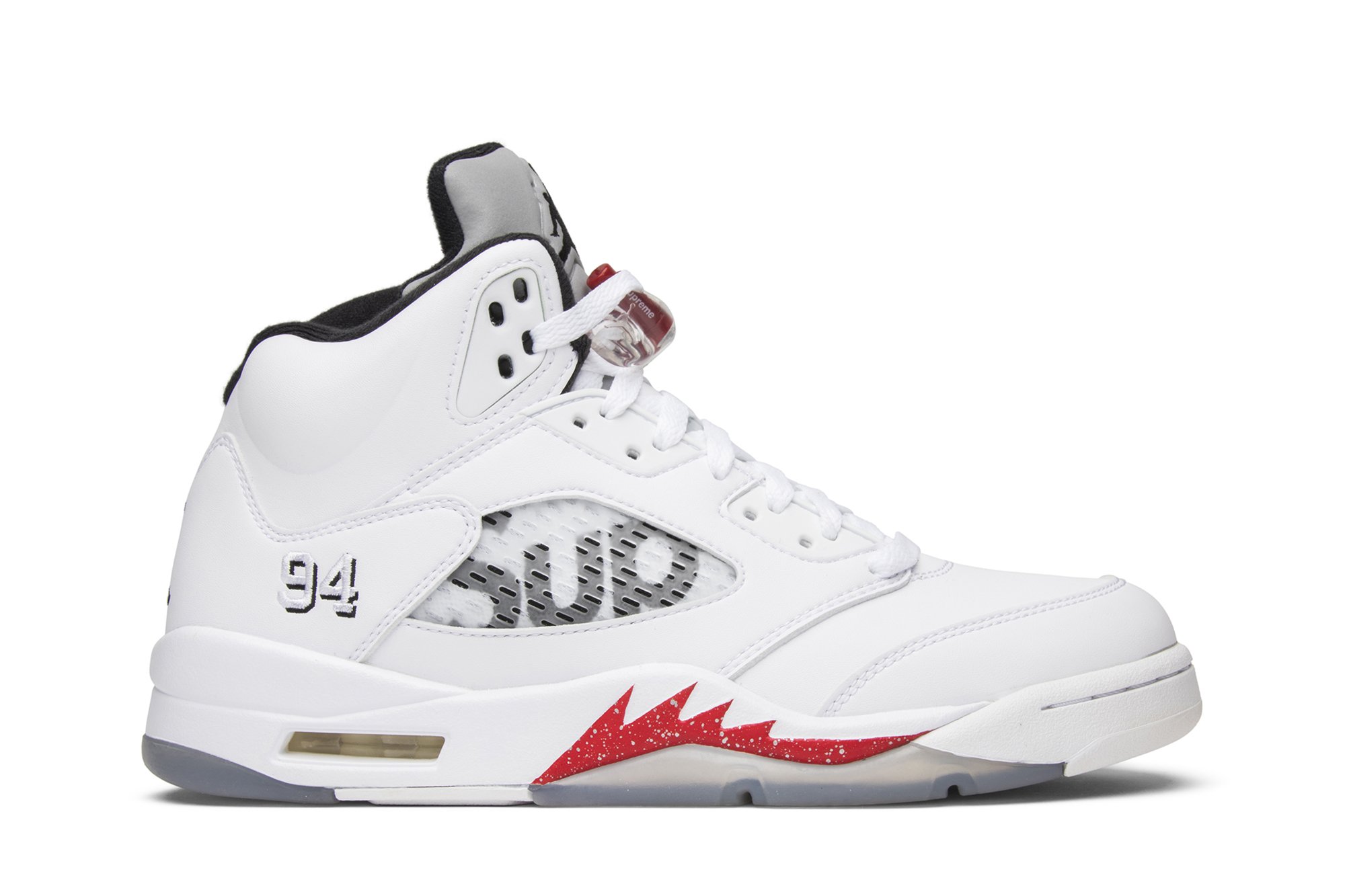 Buy Supreme x Air Jordan 5 Retro 'White' - 824371 101 - White | GOAT