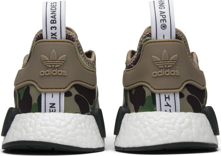 A Bathing Ape x NMD R1 Olive Camo